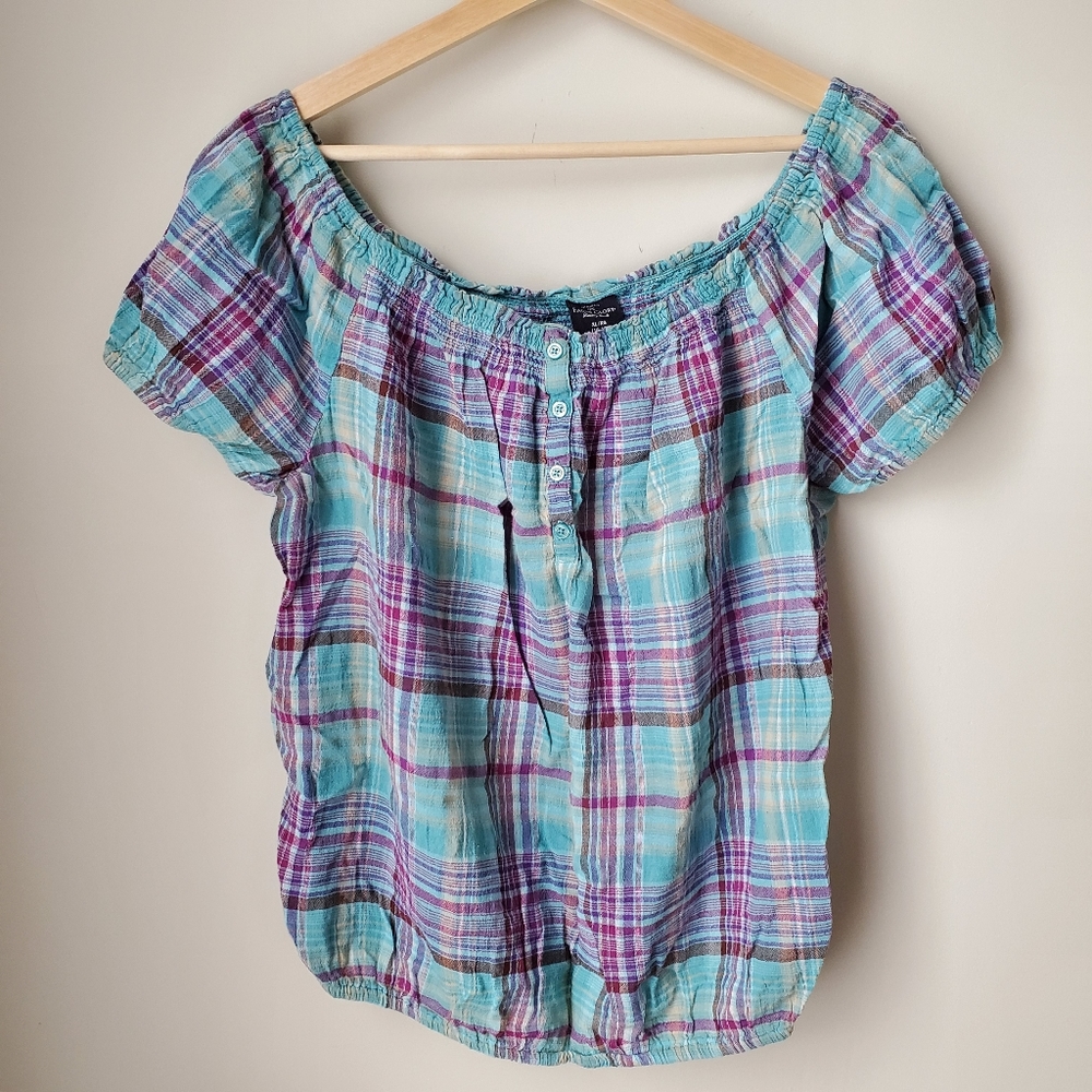 Faded Glory Plaid Top